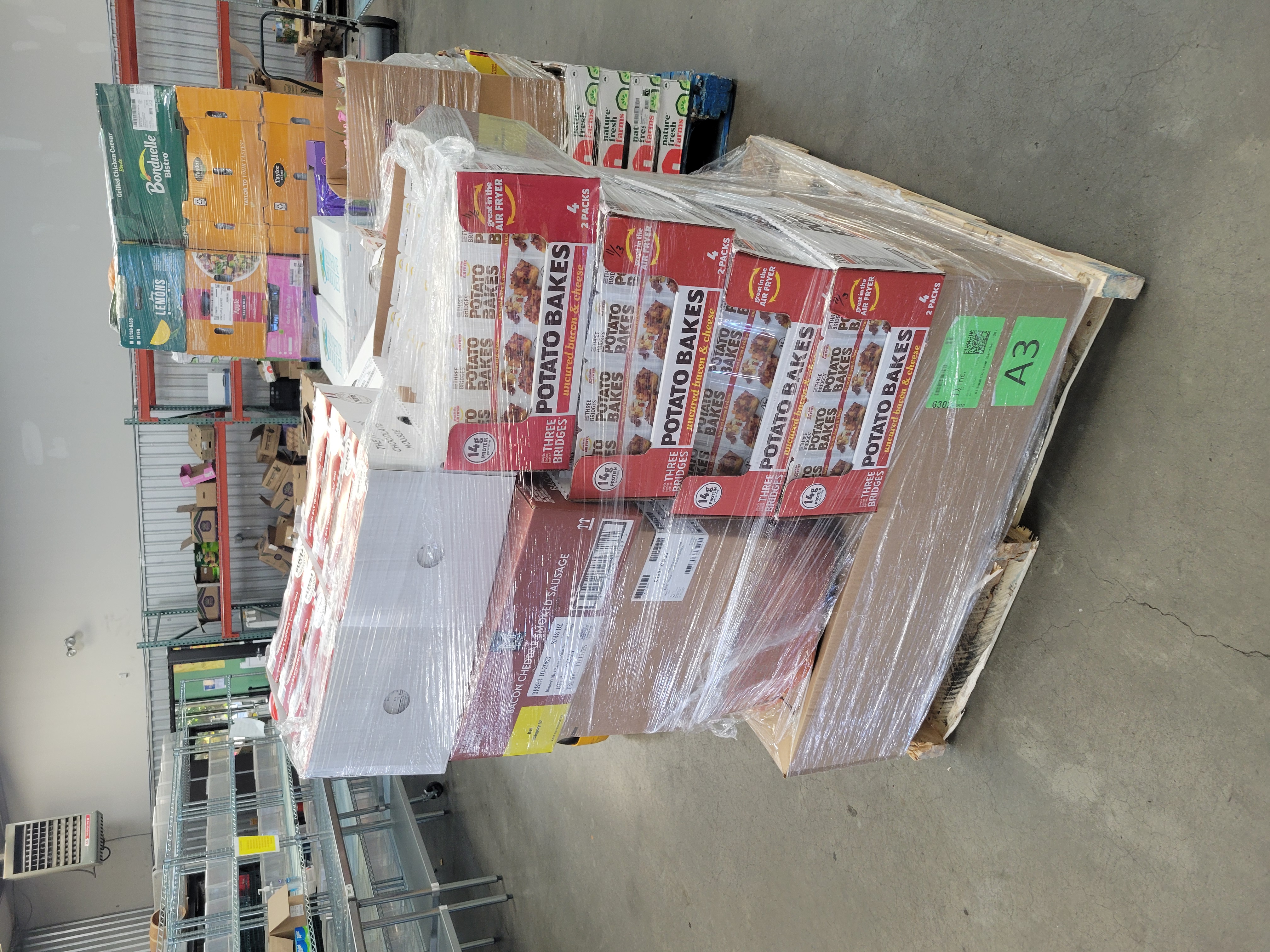 Pallets of food.